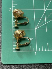Vintage Gold Tone Twisted Metal Knotted Clip Earrings