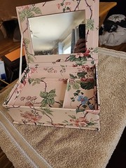 Pink With Flower Jewely Box Height 3 Inch Length 6 In Width 8.5 In
