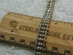 3/8″ wide moving barrel Vintage 0.925 Sterling Silver 8 1/4″ Bracelet Anklet