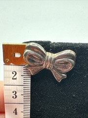 Vintage 925 Sterling Silver Bow Stud Earrings Pierced Ribbon Knot 4.3g