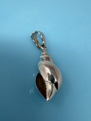 Vintage 925 Sterling Silver Conch Beach Sea Shell Pendant 2g