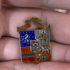 Antique Vtg Nisi Dominus Frustra England English Religious Hospital Pin Brooch