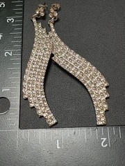 Gorgeous Estate Clear Rhinestone Vintage Runway Earrings