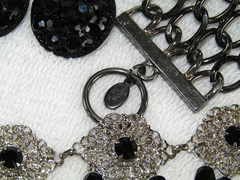 NICE COSTUME JEWELRY WEISS TRIFARI MONET COVENTRY LUCITE RHINESTONE BLACK WHITE