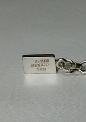 80s Vintage Silver Rolo Link Bracelet Box Lock TM Mexico 925 stamped 9.25″ •7mm