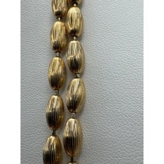 Napier Gold Filled Textured Beaded Chain Opera Length Necklace 60” 62g Vintage
