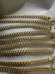12 Vintage Gold Plated 7” 5 Mm Link Bracelets