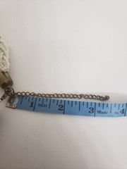 Vtg 1980-90s Statement White Beads/ Gold Metal Bib Braided Neclace Chunky Boho