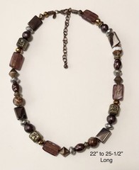 1990s/2000s CHICOS 15pc Statement Necklace Lot Beaded Gemstone Chain Pendant+