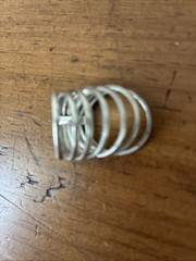 Vtg Sterling Silver Mexico 925 Stackable Ring 7 Layer Connected Size 6
