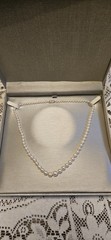 Vintage 16″ Cultured Pearl Necklace w/14K Gold Clasp Zales Jewelers