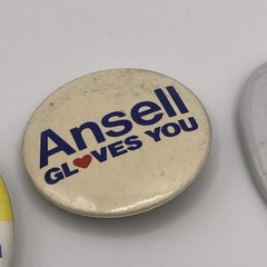 Vintage Lot of 7 Pin Back Button Advertising Top Reader Sharing is Caring Ansell