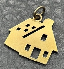 Vintage JMS 12K Yellow Gold Filled House Charm Or Pendant