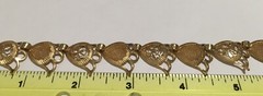 Vintage Necklace Gold Tone 15.5 Inches Long. Brass.