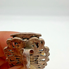 VTG Art Deco Egyptian Revival Goddess Earrings Pot Metal Statement 1.75″