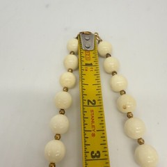 Vintage Necklace and Earring Set Chunky Retro Acrylic Cream Orange Lucite MCM