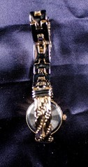 1940’s Winnie Japanese Movement Gold Rhine Stones Women Vintage Wrist Watch