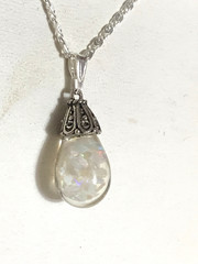 HOLIDAY SALE* ANTIQUE COLOSSAL 21MM FLOATING OPAL NECKLACE STYLE#1A-Sterling