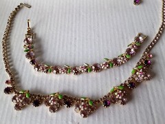 1950s Weiss Floral Necklace & Bracelet Set