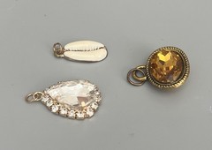 VTG Lot 10 Pendants Mixed Materials Cloisonné Acrylic Metal Enamel