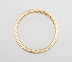 Fine Antique Victorian Solid 18K Gold Braided Rope Twist Eternity Band Ring 6.25
