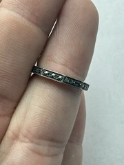 Vintage 925 Sterling Silver Hexagon Marcasite Band Ring Size 5.75 – 1.9g