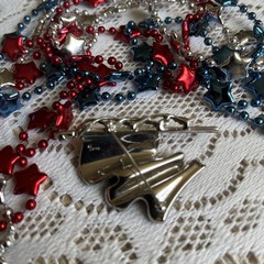 Vintage Alfred Phillipe KTF Trifari 1940s Patriotic American Flag Brooch RARE
