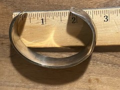 Vintage 925 Sterling Silver 5.7mm Wide Solid Cuff Bracelet