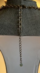 Gorgeous Vintage Crystal Necklace Iridescent Glass Statement Bib Choker 23”