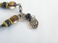 Vintage 999 Fine Sterling Silver Artisan Signed KVK Rustic Bracelet 8″
