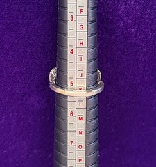 Wedding Band, Art Deco, Antique, Authenticated, 2 Large Diamonds, Tanzanite