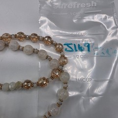 Womens Gold Tone Chain Two Strand Rhinestone Pendant Beaded Necklace Chic 22″