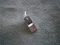 Wells Sports Whistle Vintage Sterling Silver Charm Pendant 1.2g DOES NOT WHISTLE