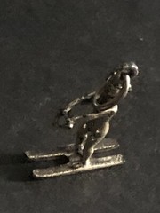 VTG Beau 925 Sterling Silver Water Ski Woman Necklace Pendant/Bracelet Charm