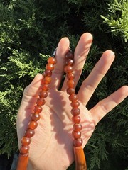 Rare Vintage Natural bovine horns Bone Necklace · Bold Statement