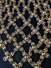 Vintage Flower Bib Necklace Ornate Adjustable Handkerchief Cascade Choker READ