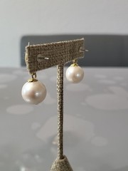 Vintage Gold Tone Pearl Earrings Beautiful See Pics Beautiful 😍 K77