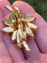VTG Eisenberg Ice Clear Rhinestone Floral Spray Brooch And Earrings Set WOW!!!!