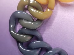 Pono By Joan Goodman Resin Chain Link Necklace MADE IN ITALY