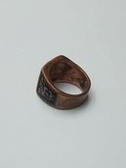 USSR Signet ring with a relief image of an anchor in the center 21 mm Solid en