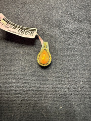 Le Vian 14K Gold African Fire Opal Diamond Pendant 1.40ct Teardrop