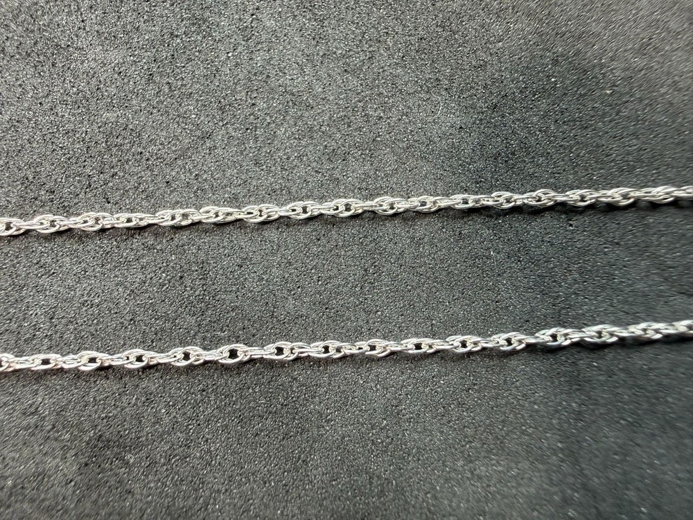 1.75g Vintage Sterling Silver 925 Rope Chain Necklace 18 in M