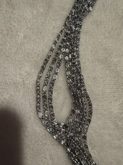 VTG Sarah Coventry Necklace Silver Tone 8 Strand Multi Chain Art Deco Retro MCM