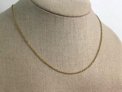 Vintage M.S.Company 18k yellow gold chain necklace 18″ lobster clasp signed 3.1g