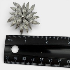 Gerry’s Silver Tone Leaf & Flower Brooch Pin Set Vintage Signed