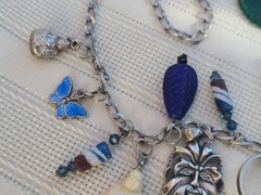 Vintage Sterling Silver Talisman Charm Necklace, Green Man, Buddhas, Rings &MORE