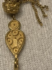 Vintage Gold Crown Trifari Nip Tassel Pendant for any Necklace Very NICE RARE