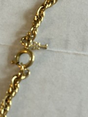 Crown Trifari Necklace 25 In VTG 1960s Estate Goldtone Pendant Signed