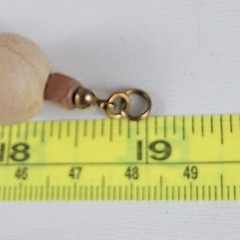Vtg. Shell And Wood Bededed Necklace Light Pastel Tone Spring Ring Clasp 19″