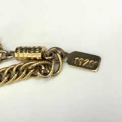 Vintage 1928 Necklace Gold Tone Filigree Pendant Purple Acrylic Center 28″